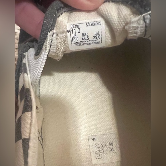 Vans slip on - grey with grey/white checkerboard on the side - Men’s 11 - Picture 5 of 5